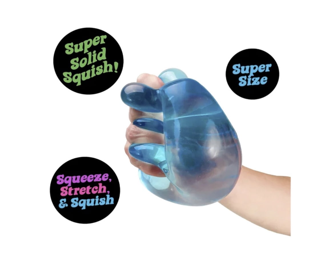 NeeDoh Nice Berg Giant Sensory Nice Cube Stress Ball, Blue (1 Piece)