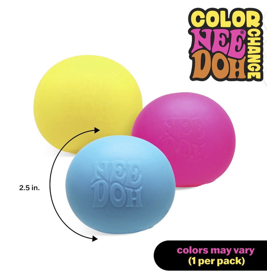 NeeDoh The Groovy Glob Color Change, Stress Ball, fidget, sensory (1 color chosen at random)