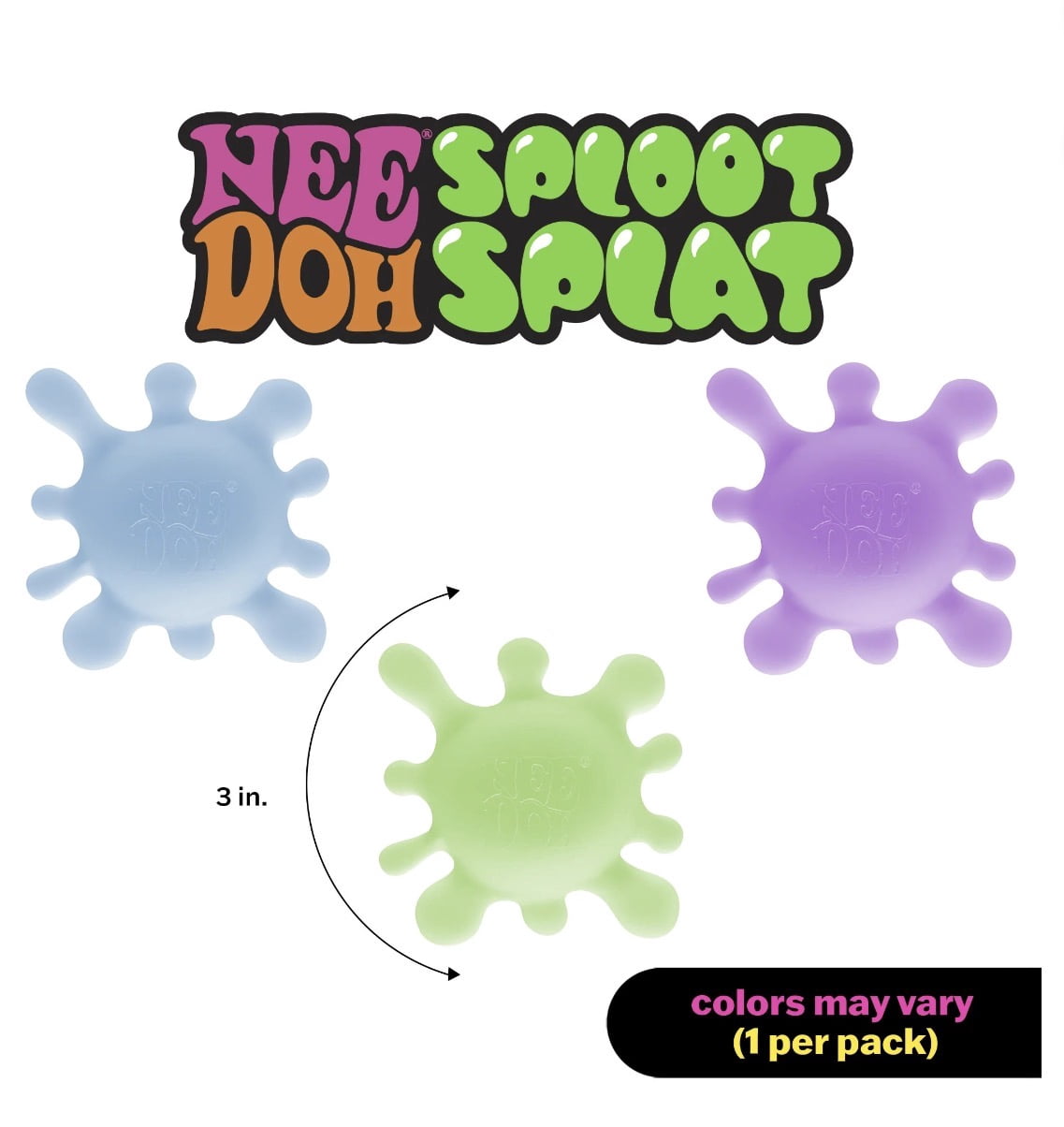 NeeDoh SPLOOT FIDGET SPLAT, 1 RANDOM MASSAGE STRESS RELIEF BALL -ONE PIECE