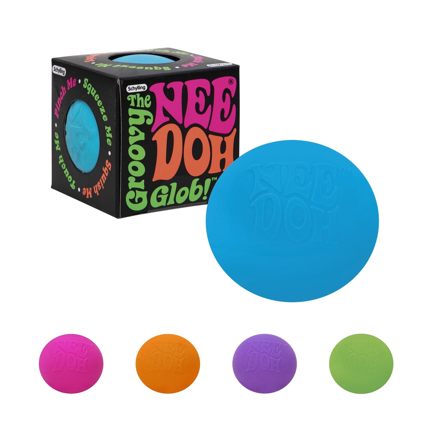 NeeDoh Groovy Glob Squeeze Novelty Toy, Colors Vary, Children Ages 3+