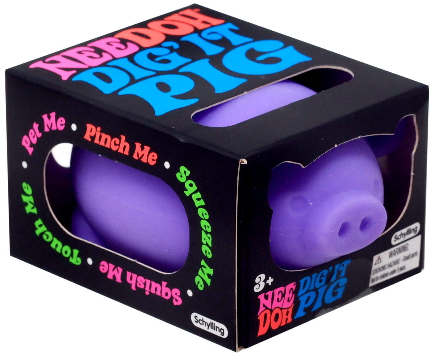 NeeDoh Dig' It Pig Purple Squeezable Stress Ball, 1 Piece