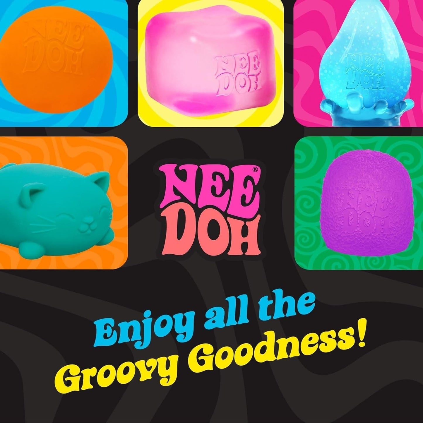 NeeDoh Teenie Globs – Mini Sensory Balls – 18 Pack