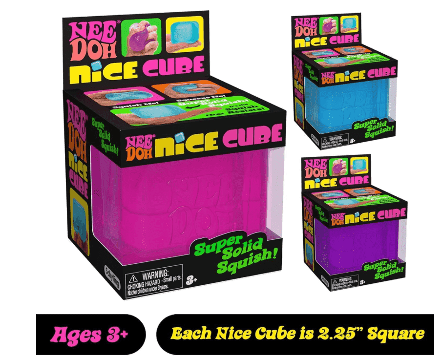NeeDoh NICE Satisfying Square Shaped cube, 1 random color
