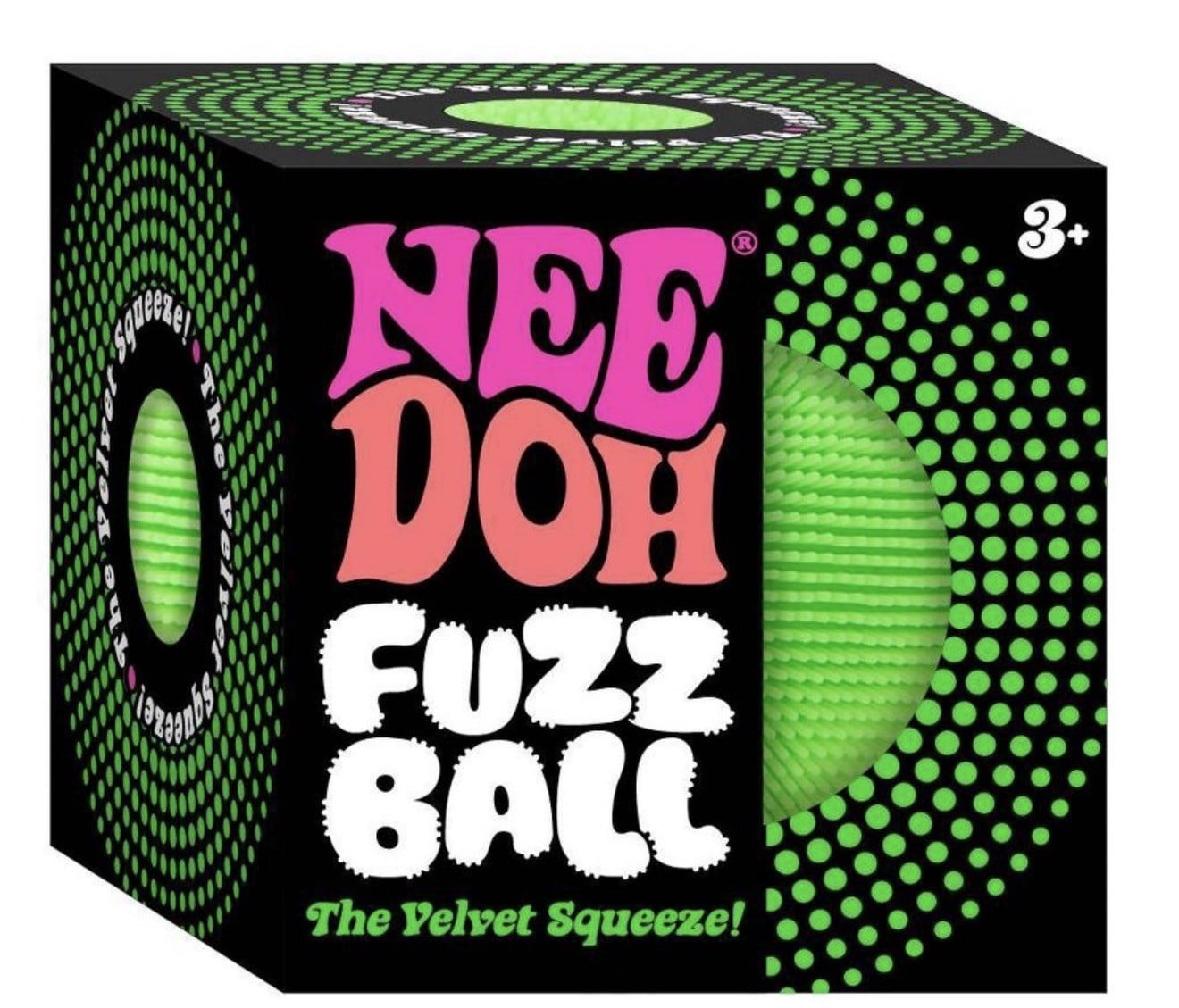 NeeDoh velvet fuzz ball, 1 RANDOM COLOR CHOSEN, STRESS BALL RELIEVE, SENSORY FIDGET