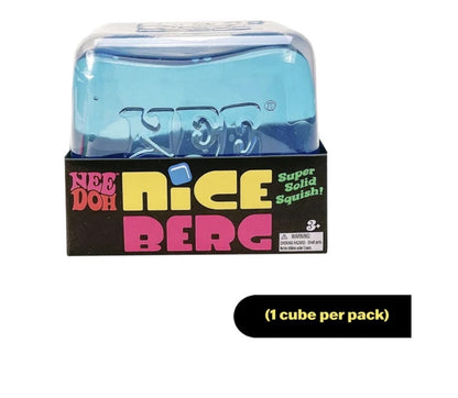NeeDoh Nice Berg Giant Sensory Nice Cube Stress Ball, Blue (1 Piece)