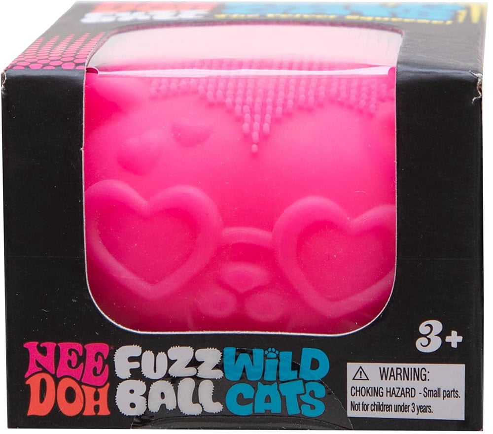 NeeDoh Fuzz Ball Wild Cats Stress Ball [1 RANDOM Color]