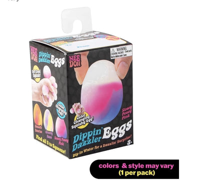 NeeDoh Dippin Dazzler - Sensory Squeeze Egg, Changes Color