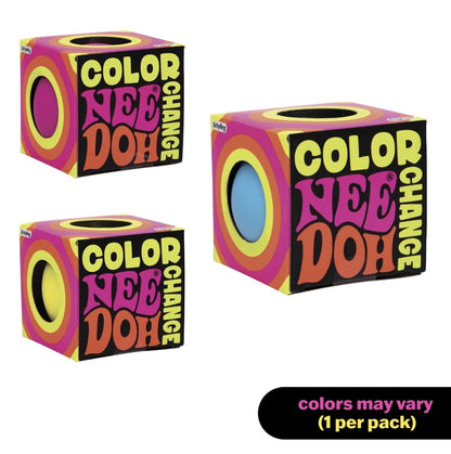 NeeDoh The Groovy Glob Color Change, Stress Ball, fidget, sensory (1 color chosen at random)