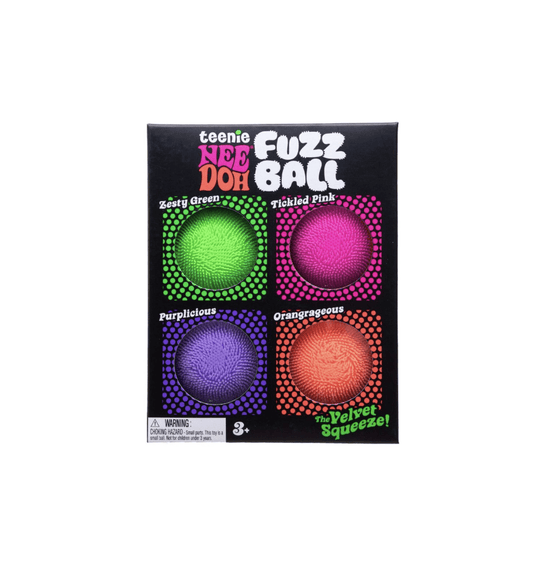 NeeDoh Teenie Sensory Stress Relieving Fuzz Balls -4 pack