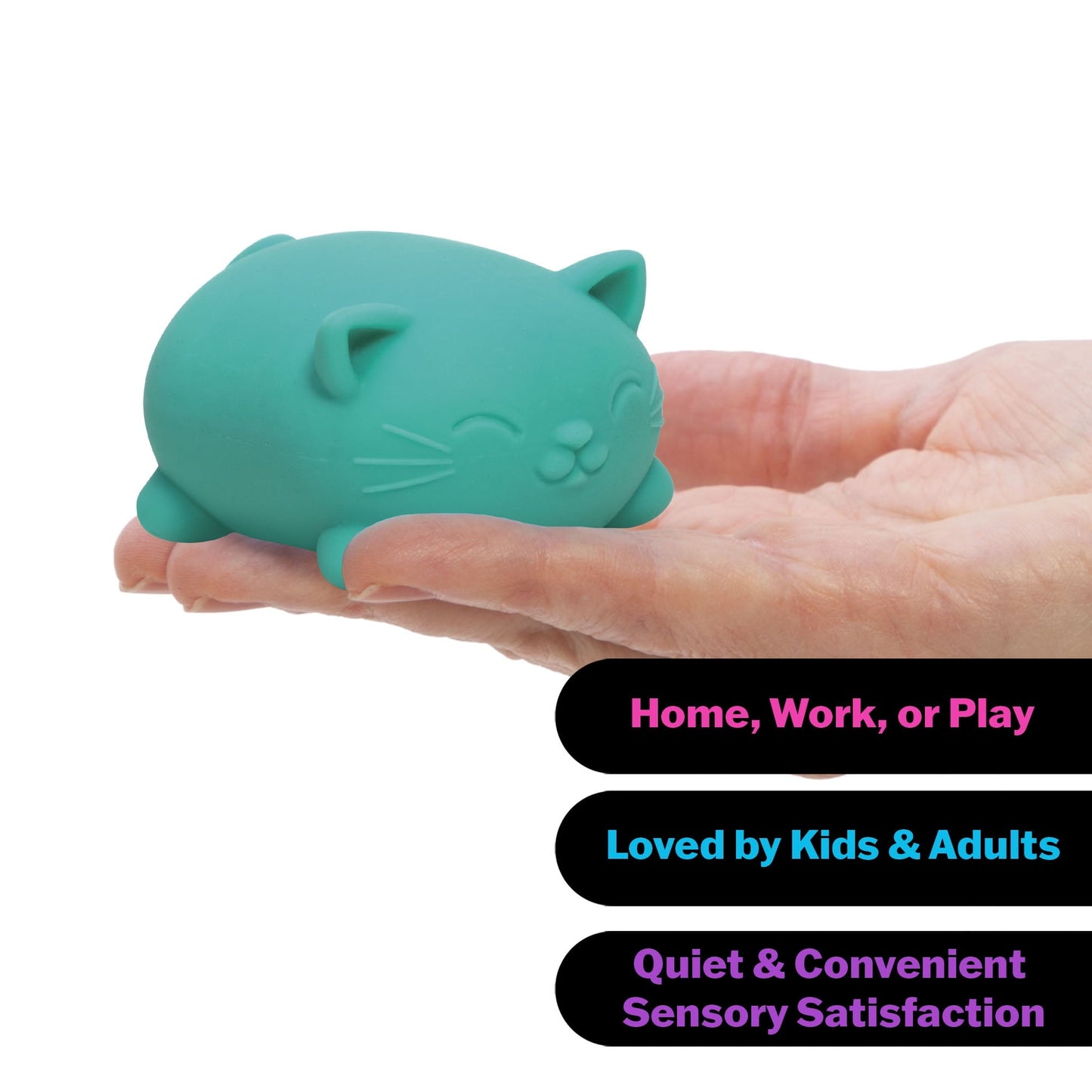 NeeDoh (2 pack) Cool Cats Squishy Fidget Ball, Novelty Toy, Multiple Colors, Children Ages 3+