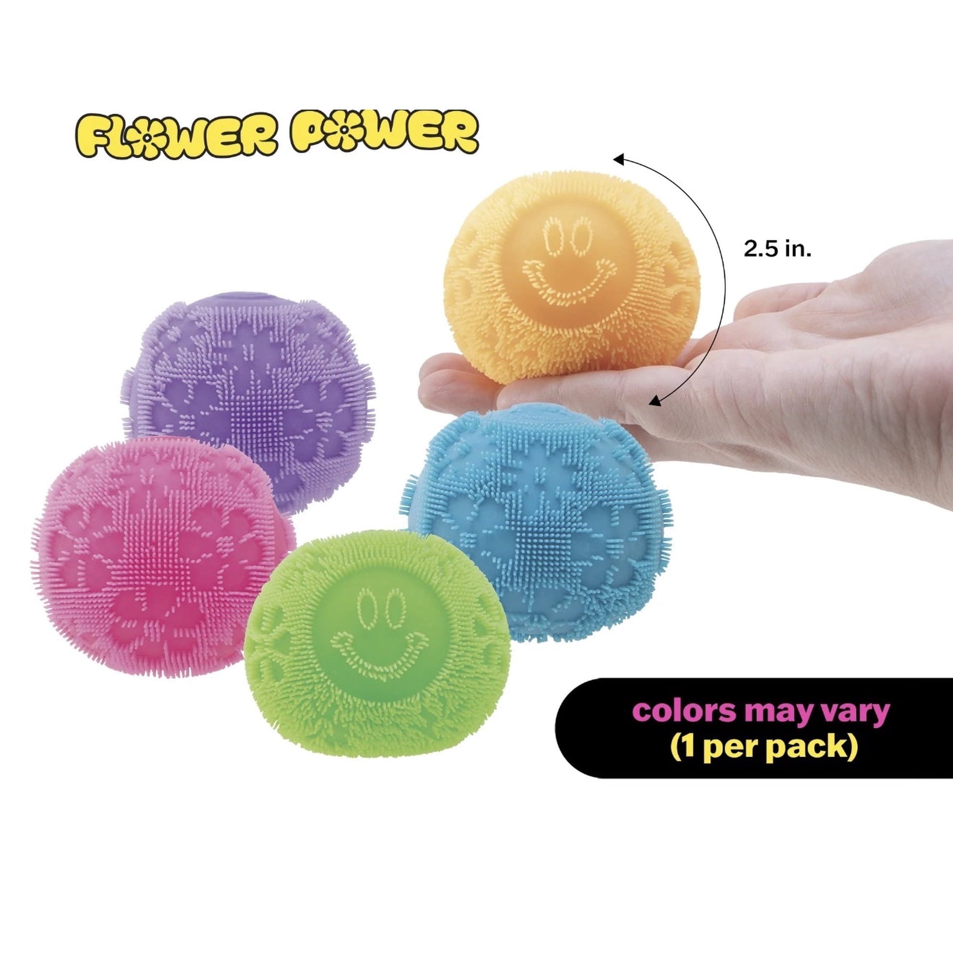 NeeDoh Fuzz Flower Stress Sensory Ball, 1 random color