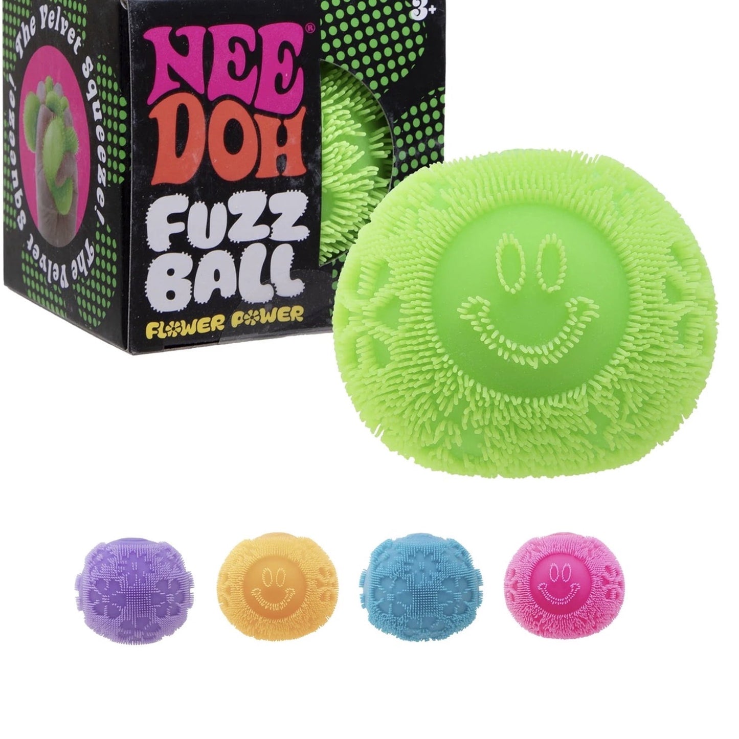 NeeDoh Fuzz Flower Stress Sensory Ball, 1 random color