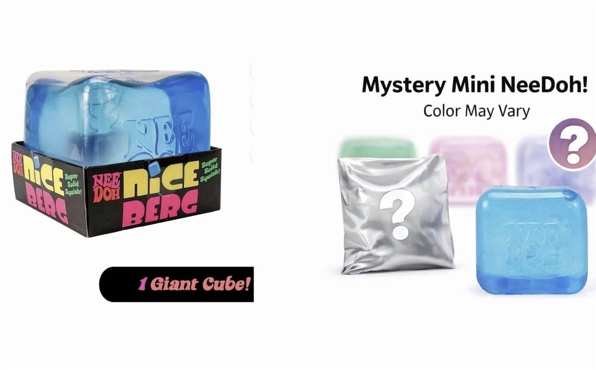 NeeDoh nice berg massage ball stress relief and mini mystery set - ONE OF EACH RANDOM