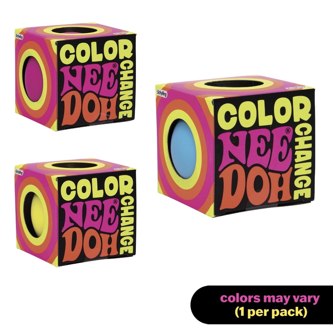 NeeDoh The Groovy Glob Color Change, Stress Ball, fidget, sensory (1 color chosen at random)