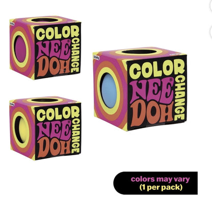 NeeDoh The Groovy Glob Color Change Fidget Stress Ball, Random Color (1 Piece)