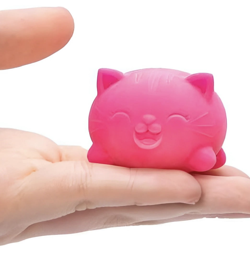 NeeDoh Teenie cool cat sQUSHI, STRESS RELIEVER, FIDGET, SENSORY BALL, COLORS MAY VARY, 3 cats PER PACK