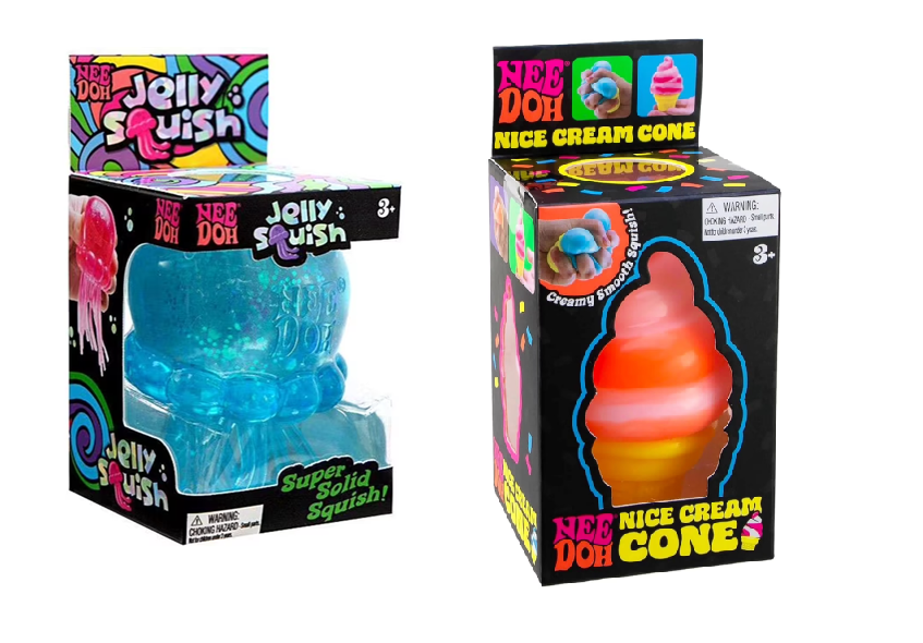 NeeDoh Jelly and Cone Combo, 1 random color of each
