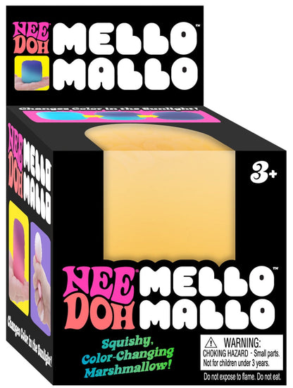 NeeDoh Mello Mallo YELLOW Stress Ball (Squishy Color Changing Marshmallow!)