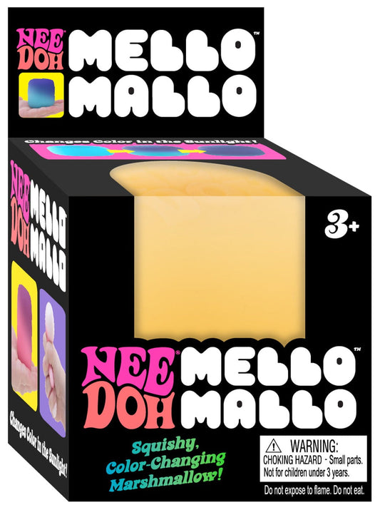 NeeDoh Mello Mallo YELLOW Stress Ball (Squishy Color Changing Marshmallow!)