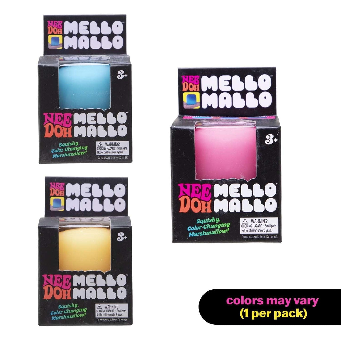NeeDoh Mello Mallo YELLOW Stress Ball (Squishy Color Changing Marshmallow!)