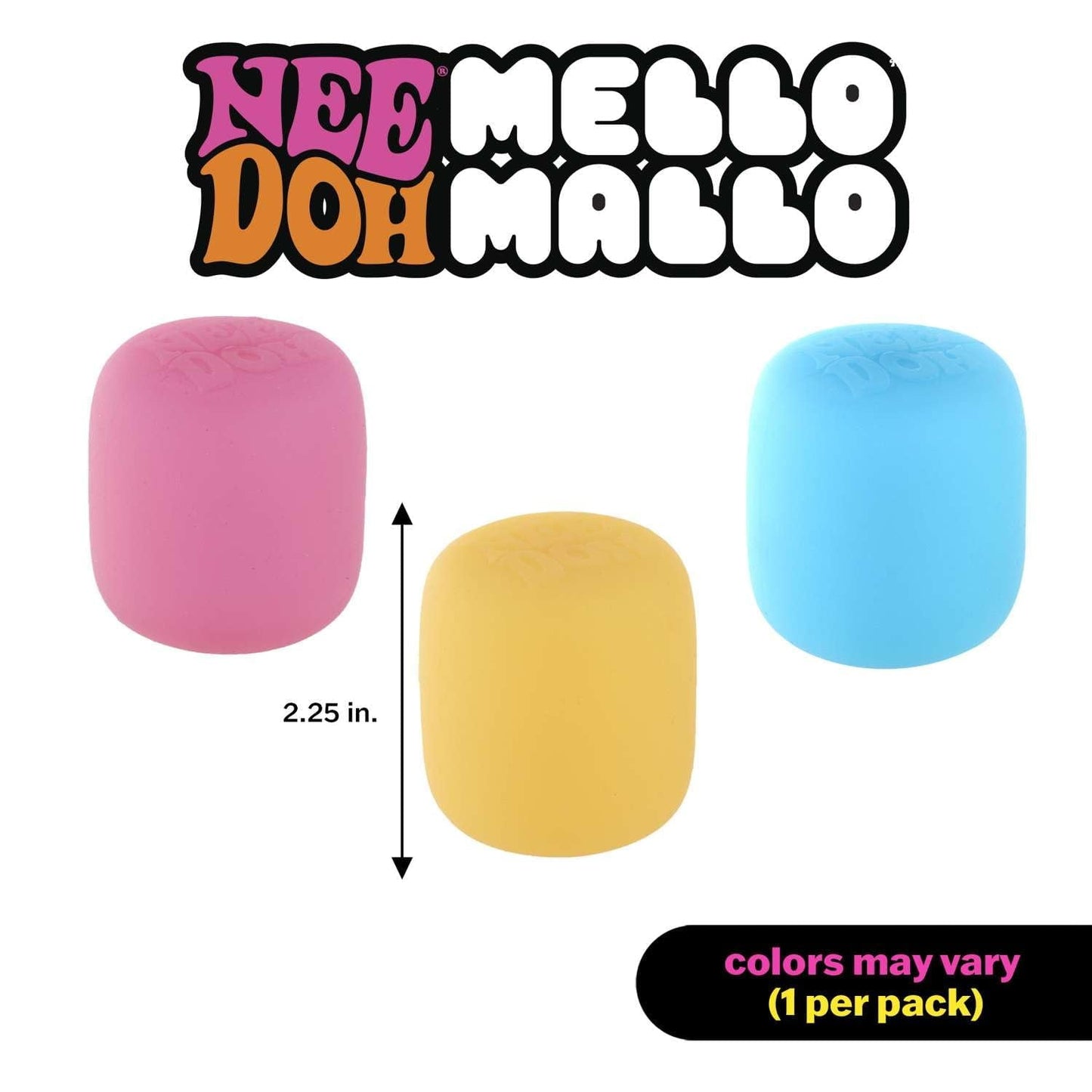 NeeDoh Mello Mallo YELLOW Stress Ball (Squishy Color Changing Marshmallow!)
