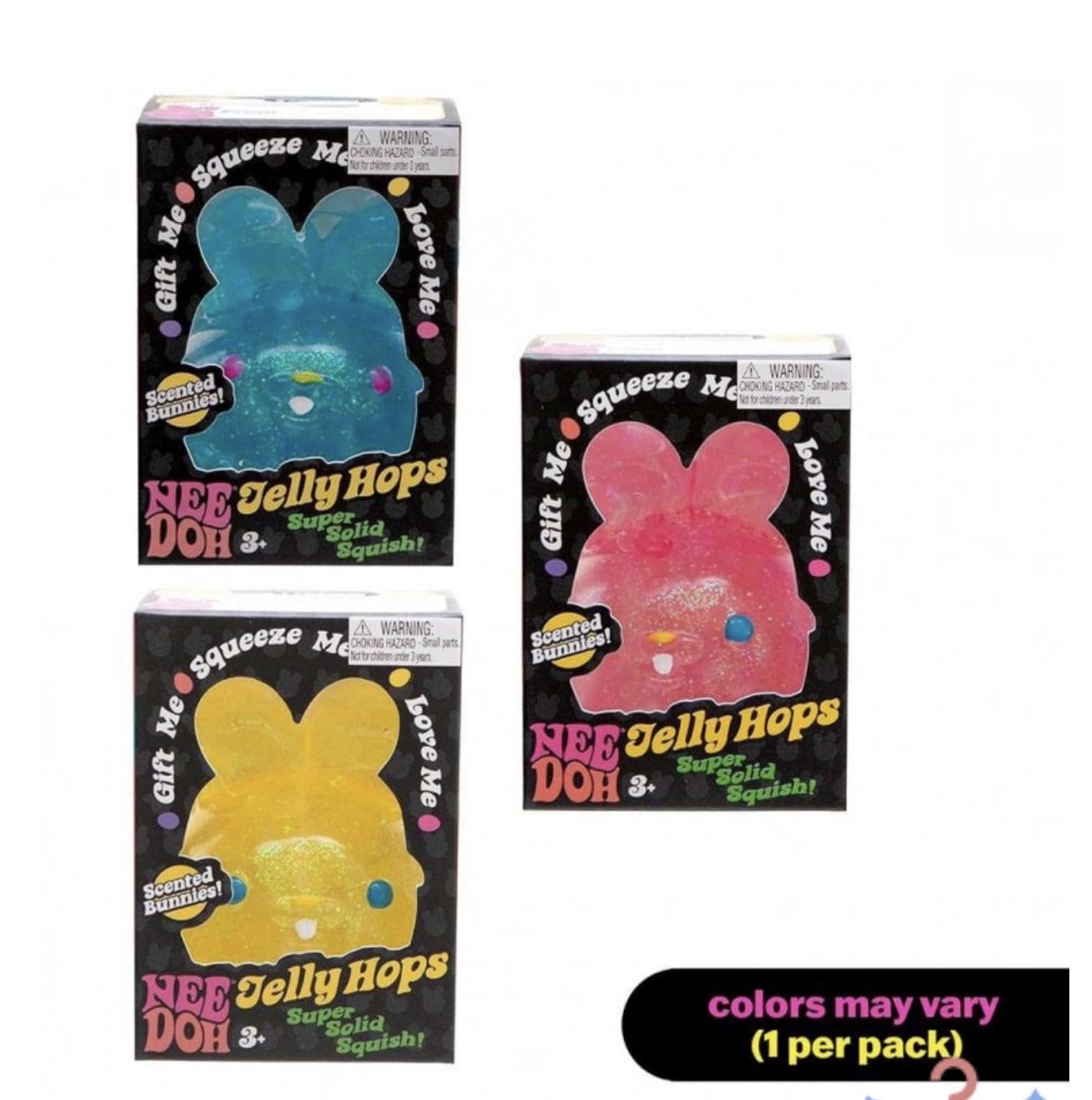 NeeDoh JELLY HOPS SQUISH SENSORY FIDGET BUNNY,SCENTED, 1 COLOR CHOSEN AT RANDOM