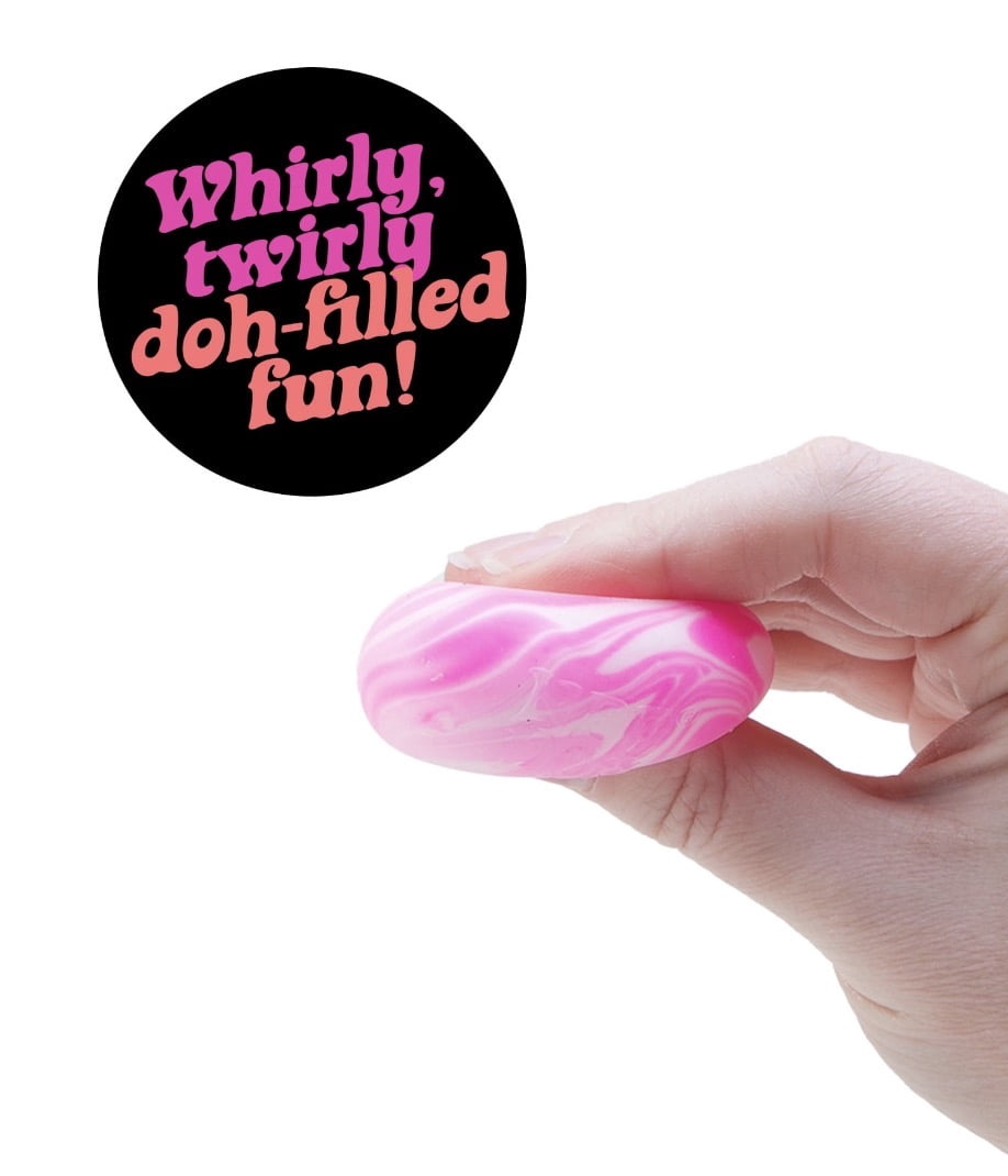 NeeDoh new trending teenie swirl 4 pack stress reliever balls, fidget, sensory ( 1 chosen at random)