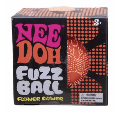 NeeDoh FUZZ BALL FLOWER POWER, 1 RANDOM COLOR CHOSEN, STRESS BALL RELIEVE, SENSORY FIDGET