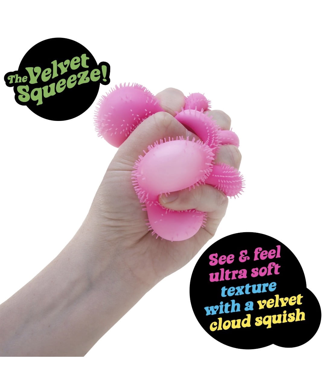 NeeDoh FUZZ BALL FLOWER POWER, 1 RANDOM COLOR CHOSEN, STRESS BALL RELIEVE, SENSORY FIDGET