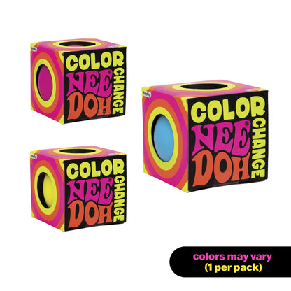 NeeDoh Color Change, Novelty Fidget Toy, (1 Piece, Color May Vary), Children Ages 3+