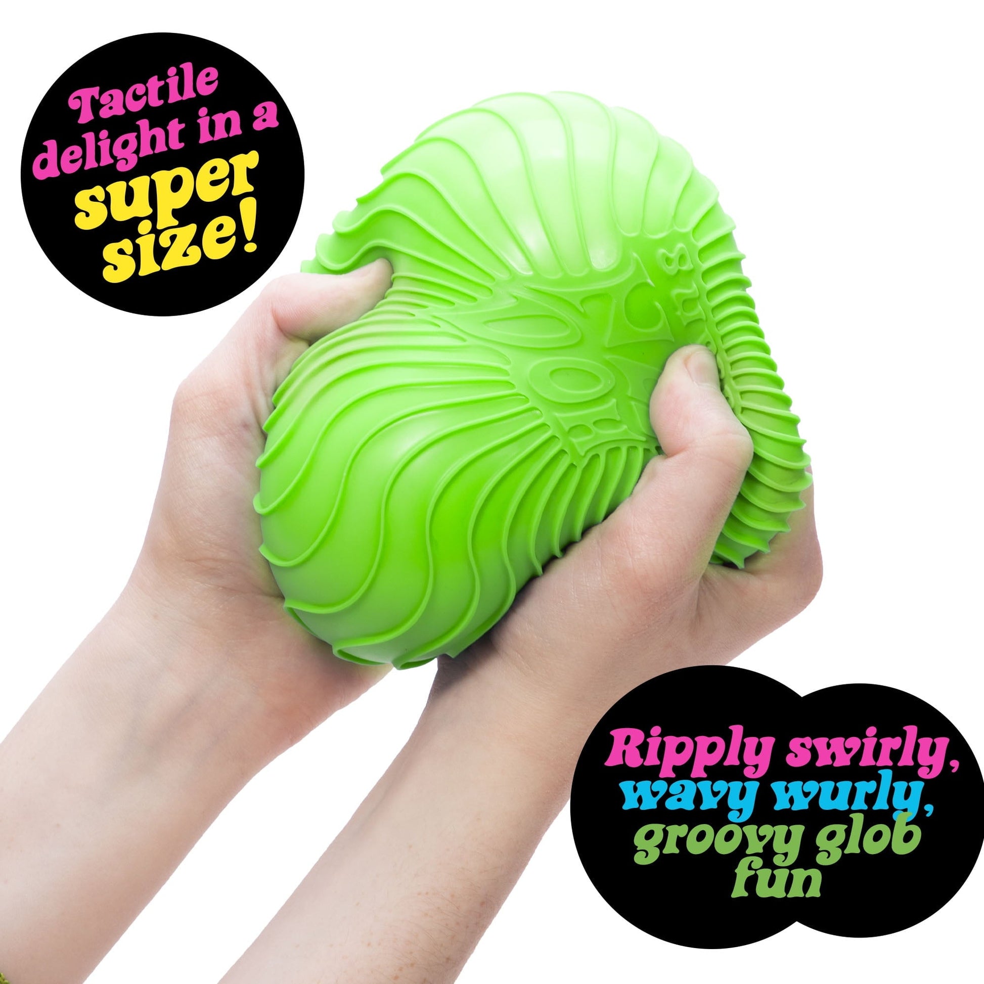 NeeDoh Super Ripples Fidget Ball - Rubber, Novelty Toy, (1 Piece, Color May Vary), Children Ages 3+