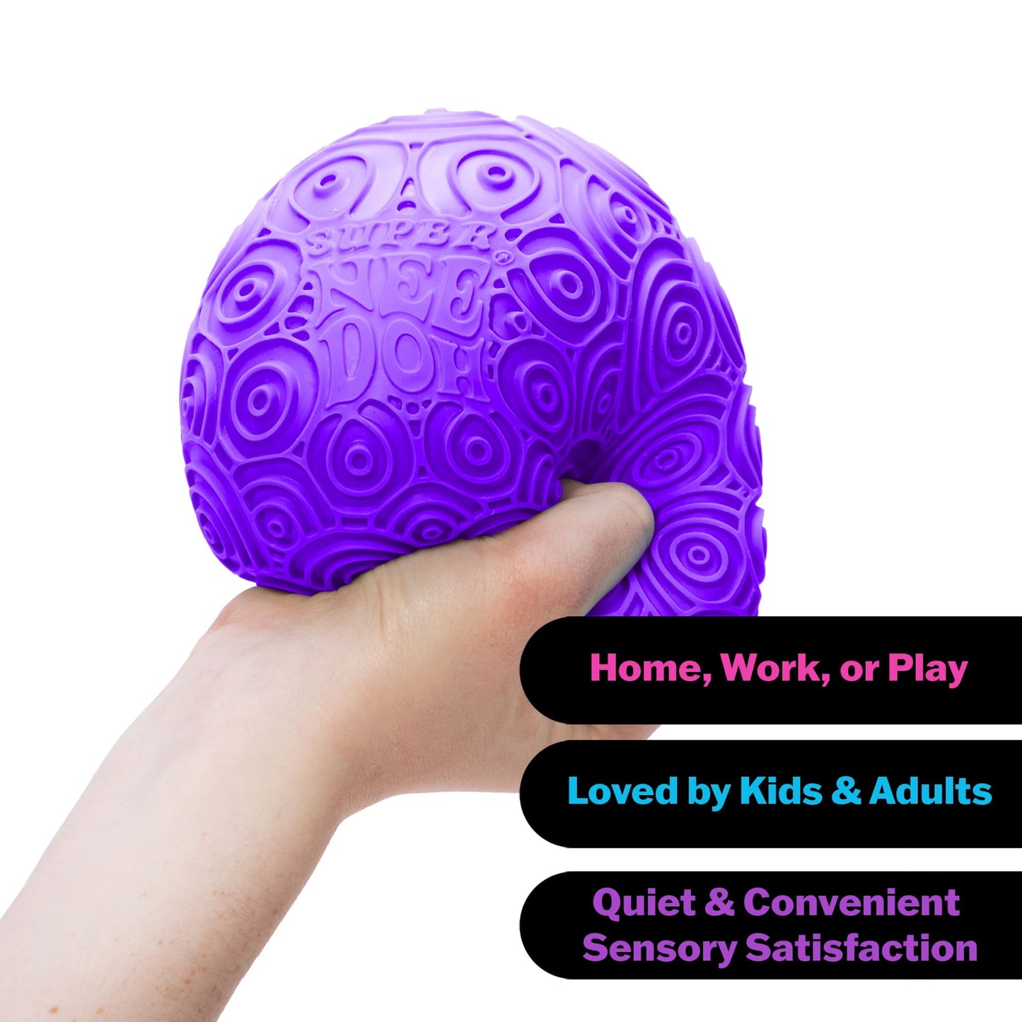NeeDoh Super Ripples Fidget Ball - Rubber, Novelty Toy, (1 Piece, Color May Vary), Children Ages 3+