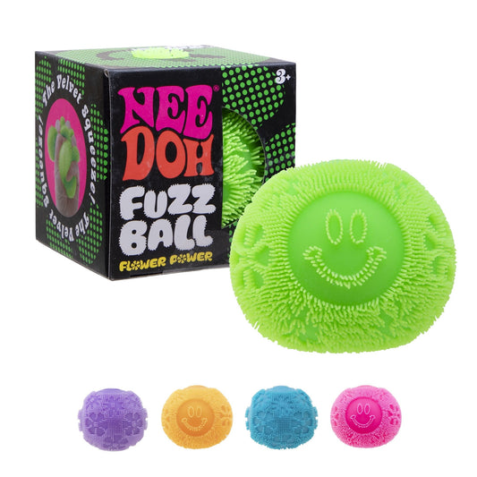 NeeDoh Fuzz Ball Flower Power Novelty Fidget Toy, (1 Piece, Color May Vary), Children Ages 3+