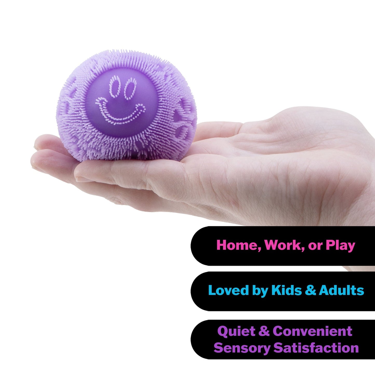 NeeDoh Fuzz Ball Flower Power Novelty Fidget Toy, (1 Piece, Color May Vary), Children Ages 3+