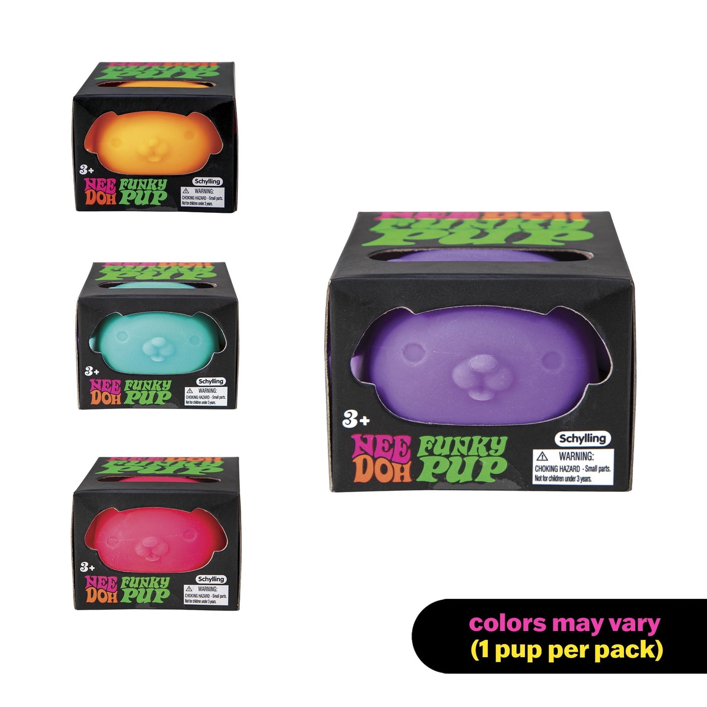 NeeDoh Funky Pup Novelty Fidget Toy, (1 Piece, Color May Vary), Children Ages 3+