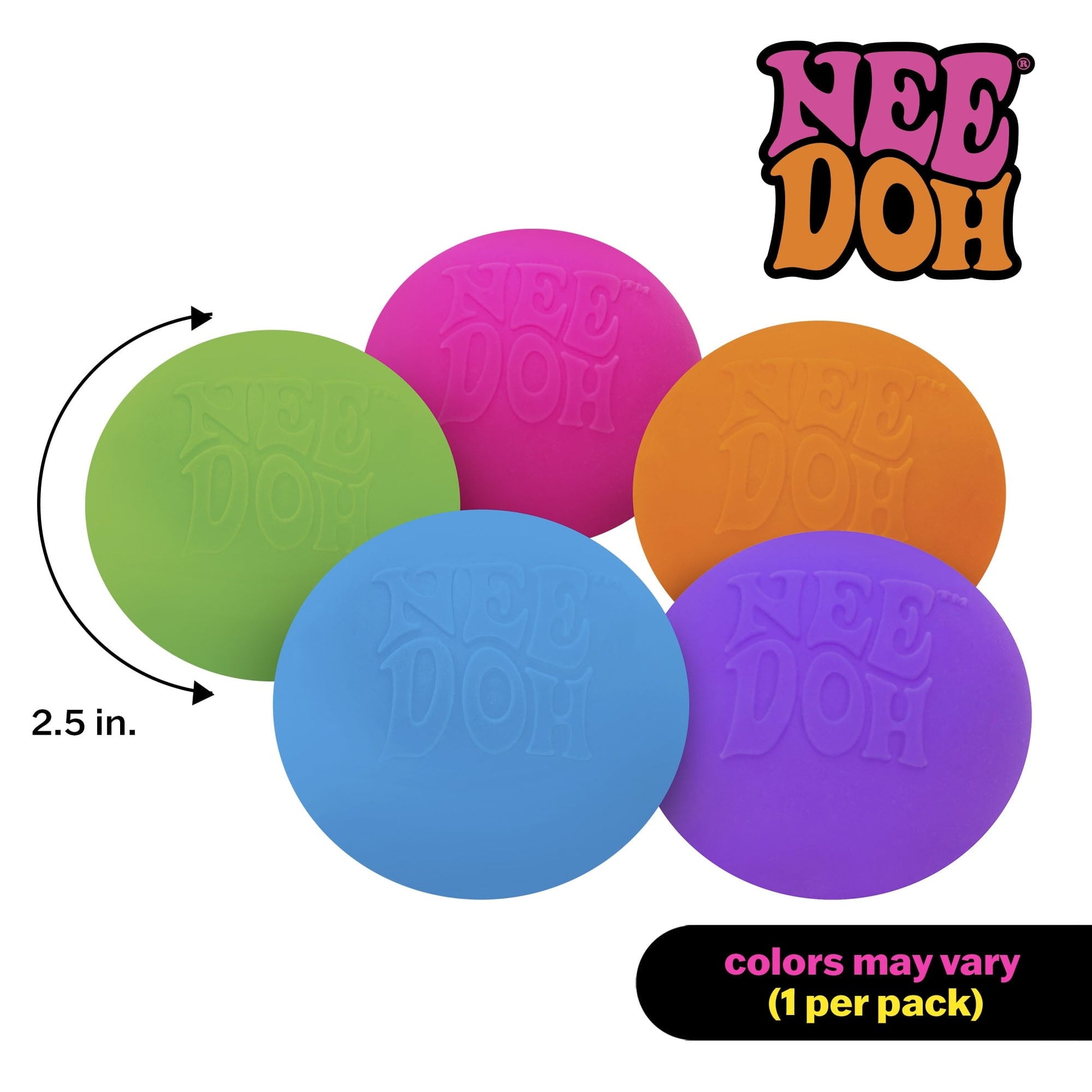 NeeDoh Groovy Glob Squeeze Novelty Toy, Colors Vary, Children Ages 3+