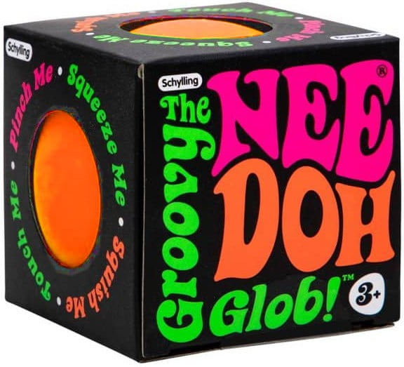 NeeDoh Small Stress Ball (The Groovy Glob, Orange)