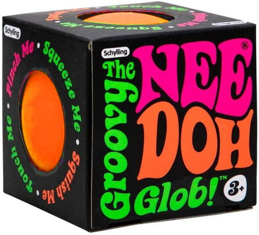NeeDoh Small Stress Ball (The Groovy Glob, Orange)