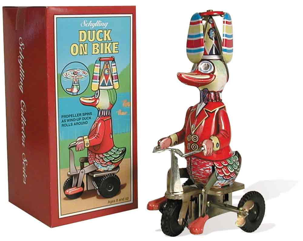 NeeDoh Wind-up Duck On Bike